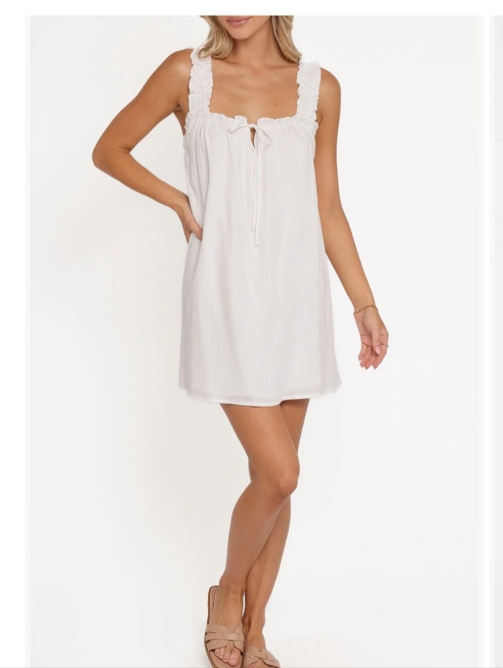 Petal & Pup Hyacinth Mini Dress In White